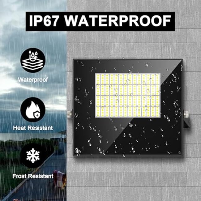 LED Flood Light 60W 5000K Daylight White Flood Lights Exterior Floodlight Outside Security Light