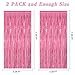 2 Pack Pink Party Decorations, 3.28 FT x 7.05 FT Pink Backdrop, Metallic Tinsel Backdrop Fringe Curtains Backdrop Curtains, Photo Backdrop Party Supplies Birthday Party Decorations