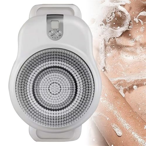 LYFDPN Respaldo Montado en la Pared, Almohadilla de Lavado de Baño Eléctrica Exfoliante para la Espalda, Cabezal de Cepillo Grande de 18 CM, para Exfoliación y Limpieza Profunda