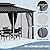 oneinmil Hardtop Gazebo 12FT X 16FT, Outdoor Pergolas with Mosquito Netting and Curtains, Galvanized Steel Double Roof Permanent Aluminum Gazebo, for Gardens, Decks, Patios, Parties