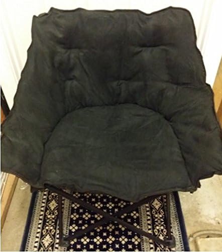 Silla de felpa Microsuede gris carbón negro