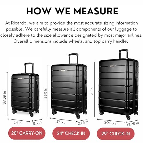 Image of Ricardo Beverly Hills Cambria Hardside Luggage | Stylish Suitcase with Wheels for Effortless Travel, Expandable and Secure TSA-Locked Packing, 2-Piece Set (20 inch, 29 inch)
