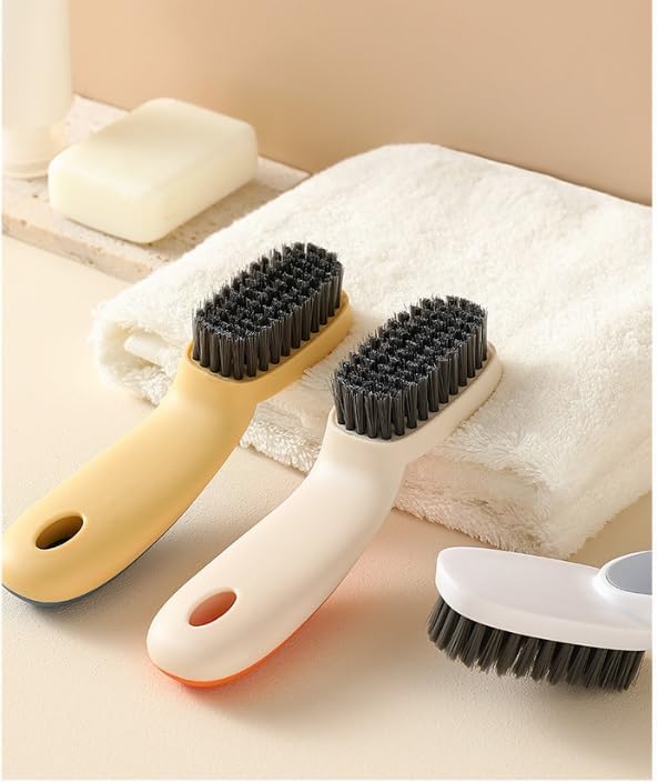 Soft Hair Brush for Shoes Non Damaging for Household Use Ultra Shoe Cleaning Tool(White-Dinosaur Doodle4)