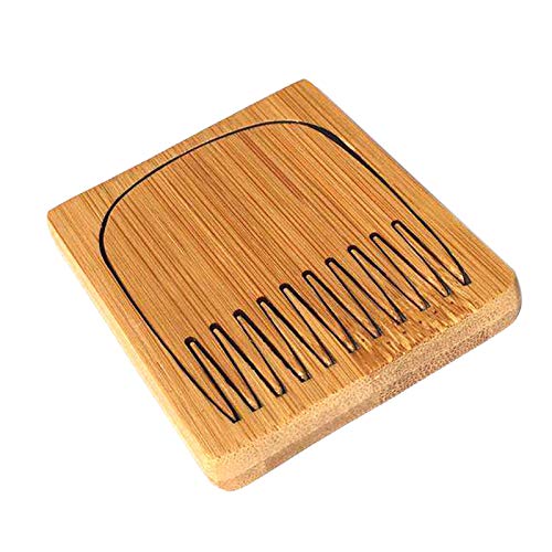 Mocturnity Peine para barba para niños, peine de cabeza de peine imprescindible, peine de nudos de madera natural no estática, peine de masaje manual, peine de bambú