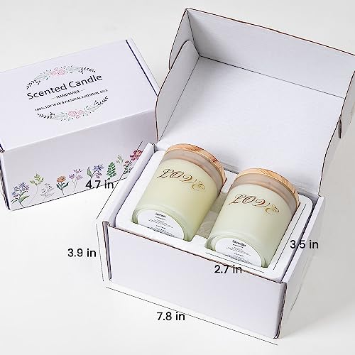 Soy Candles For Home Scented,2 Pack 5.5 Oz Scented Candle Gift Set For Women, Aromatherapy Jar Candles - Ideal Candles Gift For Women （Lavender And Lemon） #TOP2