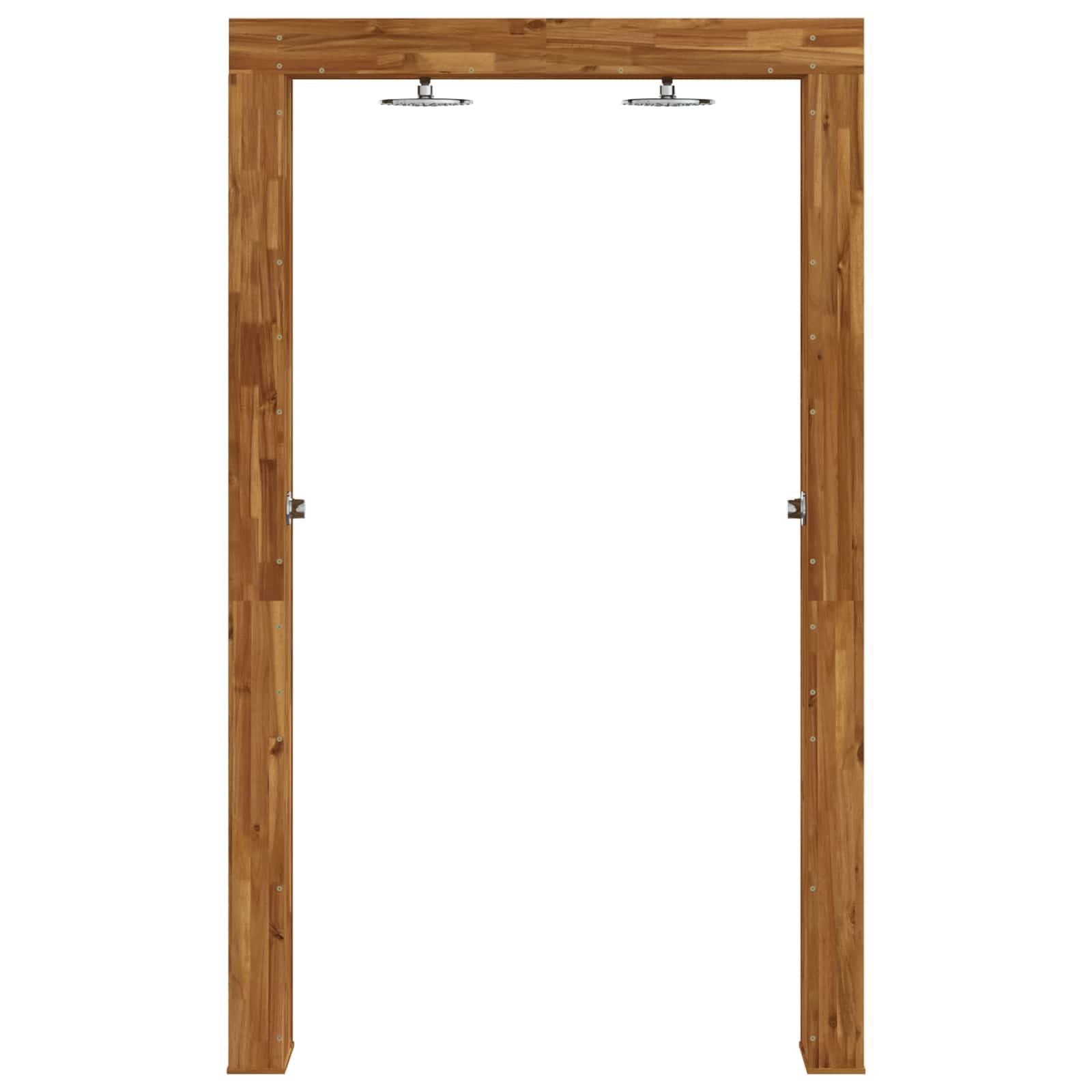 vidaXL Gartendusche 226 cm Massives Akazienholz und Edelstahl Natur