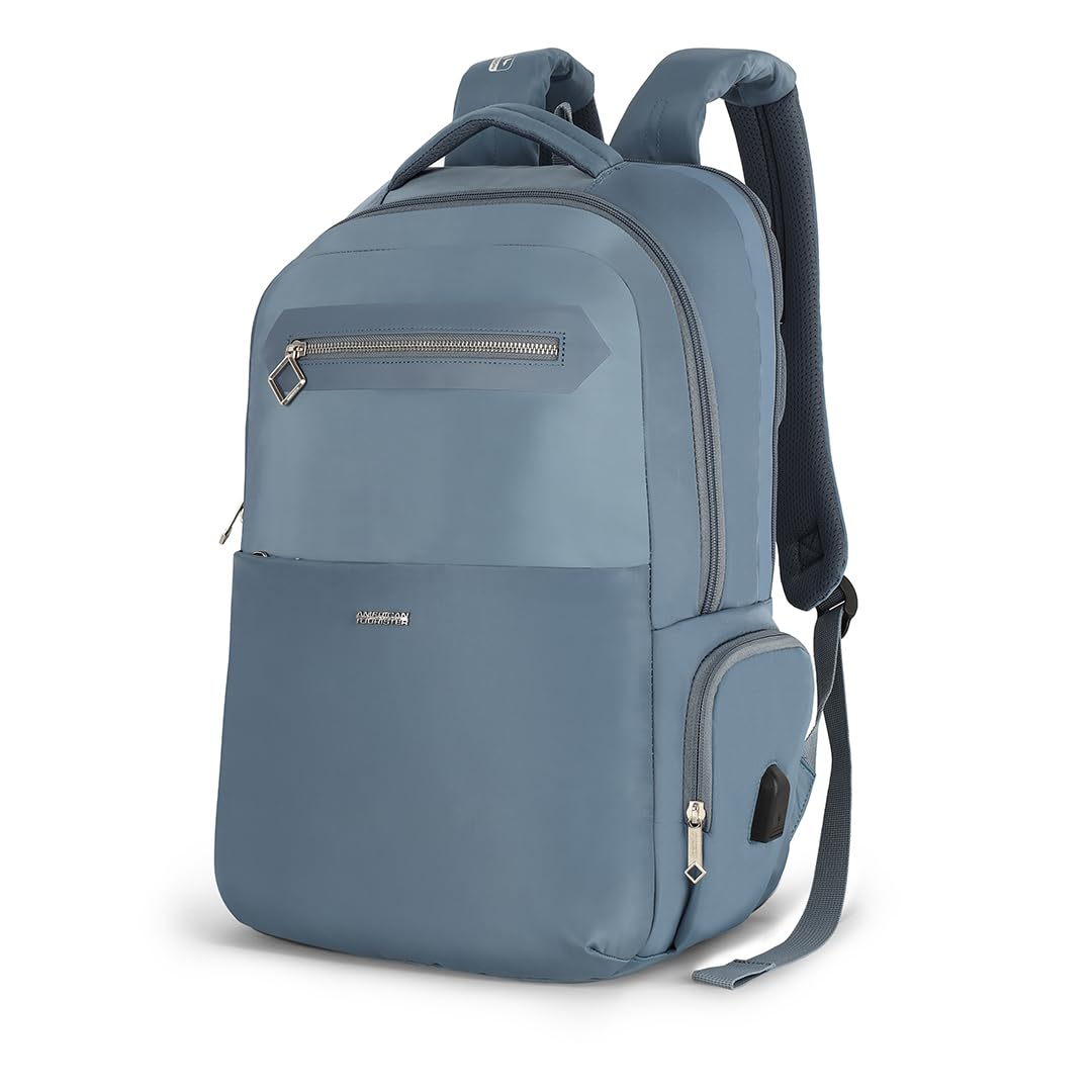 Zipper Jit+ Polyester Men's Backpack (Free Size, Blue)