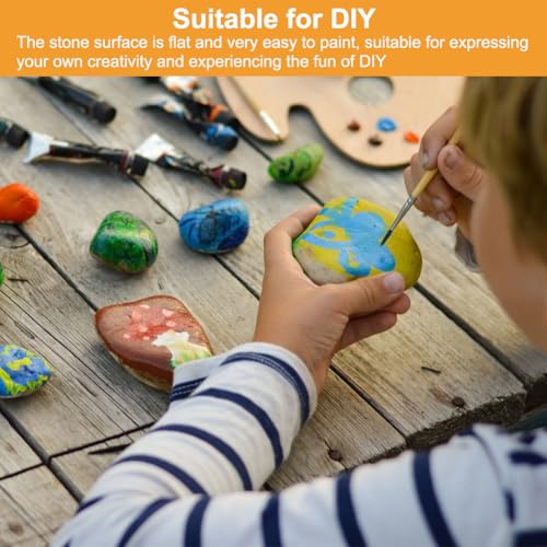 15 Stück 3-8cm Steine zum Bemalen Kieselsteine Malsteine Kies Dekosteine Naturstein Gemalter, Glatte Kieselsteine zum Bemalen Natürliche Flusssteine Strand Kiesel für Bunte Malerei Dekoration