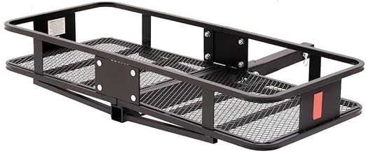 Rage Powersports Elevate Outdoor CCB-F6020-DLX 60" Long Steel Basket Folding Hitch Cargo Carrier