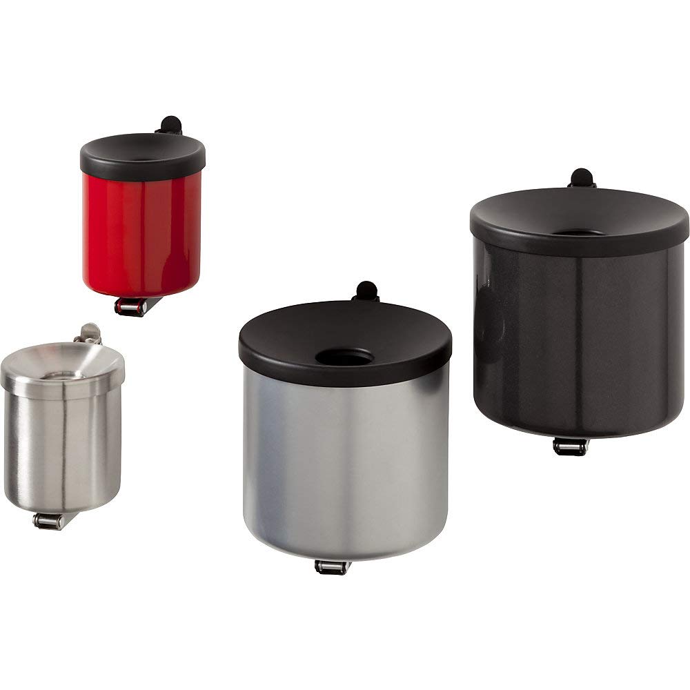 Kaiser + Kraft Cenicero de pared | Autoextinguible, 0,6 l, acero inoxidable, altura 100 mm