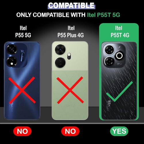 Image of COVERBLACK Soft Rubber Silicon Clear Back Cover Compatible Model for Itel P55T - Transparent