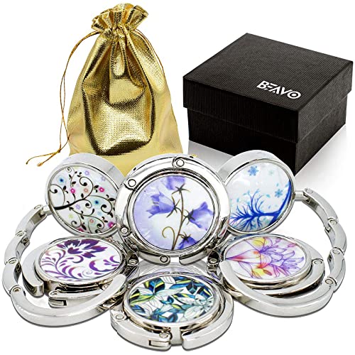 Beavoing 43225-5185 Set Of 6 Mixed Pattern Foldable Womens Bag Purse Hook Handbag Hanger Holder thumb #7