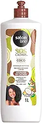 Salon Line, Ativador de Cachos, SOS Cachos, Coco, Hidratação Nutritiva, Vegano - Cabelos Ondulados, Cacheados e Crespos, 1 L