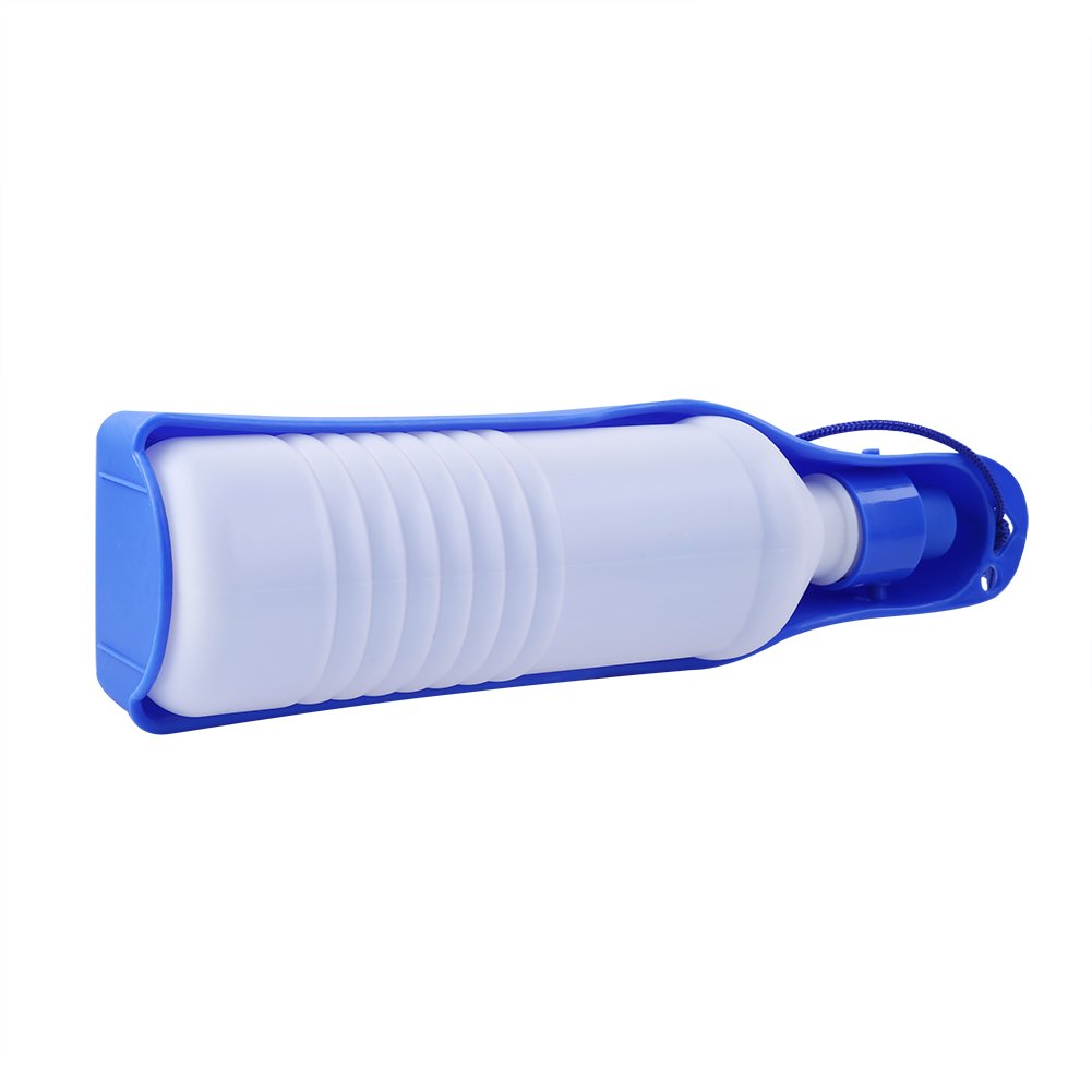 Naroote Portable Love Pet Dog Water Bottle for Travel Drinking 250ml/500ml Pink/Red/Blue Ideal for Walks, Hikes, Sports, Beach, Camping, Hand Held Plastic Bottle with Tray for Dogs and Cats (500ML)