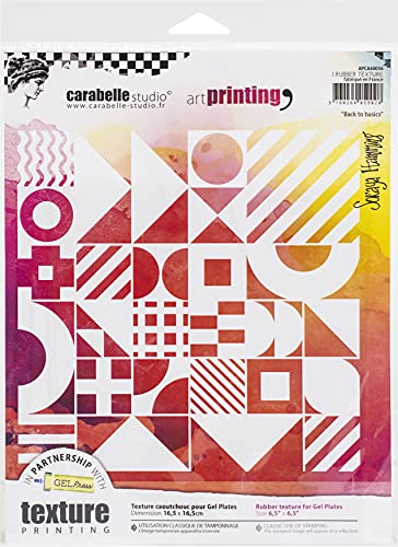 Carabelle Studio APCA0056 Art Printing Square Rubber Texture Plate-Back To Basics cover