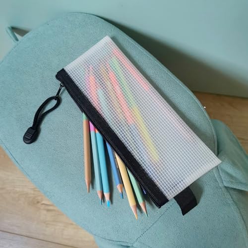 LEVIATAN 12er Set 85x210mm Zip-Beutel Reisetasche Transparente Reißverschlusstaschen Reißverschluss Dokumententaschen Wasserdichte Bag Lagerung von Schreibwaren, Kosmetikwaren