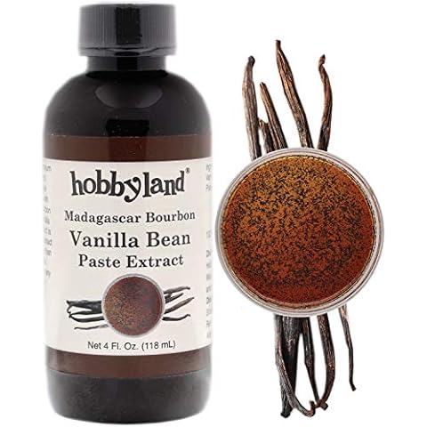 Hobbyland Bakery Flavoring (Madagascar Bourbon Vanilla Bean Extract Paste with Bean Specks, 4 Fl Oz), Like an Extract it Pours, but slightly thicker. (Vanilla Bean Extract Paste) Cover
