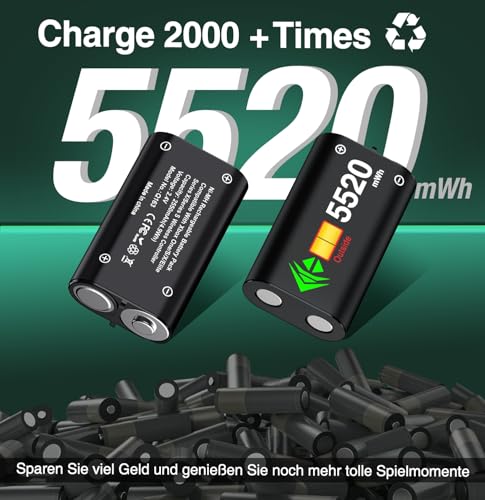 Batterie rechargeable pour Xbox avec câble de charge USB-C