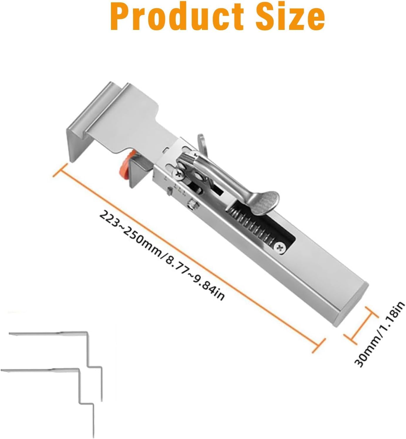 2PCS Adjustable Drawer Fixing Clamps - Stainless Steel Universal Cabinet Installation Clips for Drawer Fronts (32-50mm) Heavy Duty Mounting Brackets