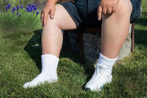 Extra Wide Comfort Fit Athletic Quarter Socks (Pack of 3) Fits Up to a 6E Width, Made in USA4