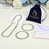 Aospkle 3PCS Figaro Necklace Bracelet Cuban Bracelet, Silver Sturdy 316L Stainless Steel Cuban Link Figaro Chain for Men Jewelry Set with Gift Message Card 8mm, 8 Inches #3
