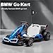 JoyWheels 36V Licensed BMW Electric Go Kart, 7.5 MPH Drift Kart with 600W Motor, Outdoor Driftable Kids Race Pedal Go Karting Car w/Adjustable Seat, Lights, for 6 Years Old, Blue