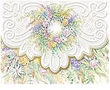 Carol Wilson Fine Arts Inc.- Wreath - Embossed & Die Cut Blank Note Cards in Portfolio Box - 10 Count - ncp2133