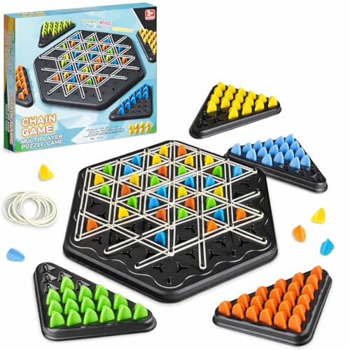 Image of SIGNAMIO Puzzle Geometry Memory Chess Triangle Strategy Board Games for 6 to 10+ Years for Families and Games for Adults at Home Kids and Teens
