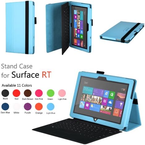 Elsse Premium Folio Case with Stand for Microsoft Surface Windows 8 RT (Does not fit Windows 8 Pro Version) - Blue