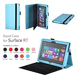 Elsse (TM) Premium Folio Case with Stand for Microsoft Surface RT / Surface 2 (Does not fit Surface Pro Version / Keyboard and Tablet NOT included) (Surface RT, Light Blue)