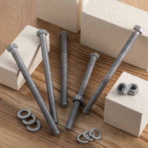 Pernos hexagonales Hicarer grado 4.8 para reparar vigas y postes 6
