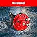 HECENVEI Train Horn for Trucks - 130 DB Super Loud Boat Horn Marine, 12V Waterproof Electric Snail Horns, Air Horn for Car Trucks Motorcycles Boat Kit Replacement Auto Accessories, 2 Pcs, Red