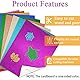 10 Blatt Glitzerpapier zum Basteln, 29.7 x 21 cm A4 Bunt Glitzer Papier mit Selbstklebend Wackelauge, 250g/m² Bastelpapier Glitzer Glitterkarton für Kinder DIY Grußkarten Scrapbooking, 10 Farben