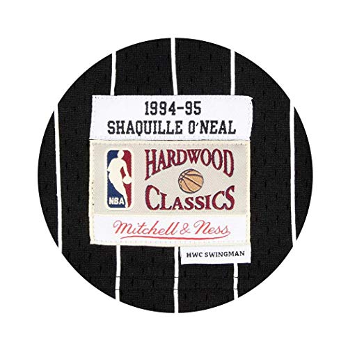 Shaquille O'neal Orlando Magic 1994-95 Men's Black Pinstripe Alternate Swingman Jersey (5X-Large) #TOP3
