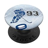 93 Eishockey Nummer Spieler Design #93 PopSockets mit austauschbarem PopGrip