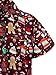 KING KAMEHA Men's Ugly-Christmas-Shirt Funky Short-Sleeve Button-Up Ginger-Bread Print Casual, Ginger-Bread, Red, S