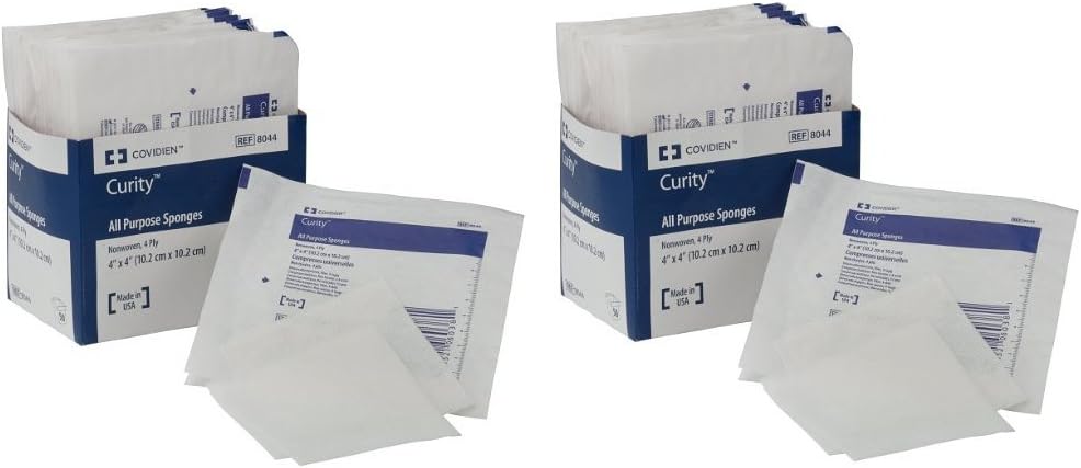 COVIDIENCurity Non-Woven All-Purpose Sponge, Sterile, 4" x 4", Sleeve of 50