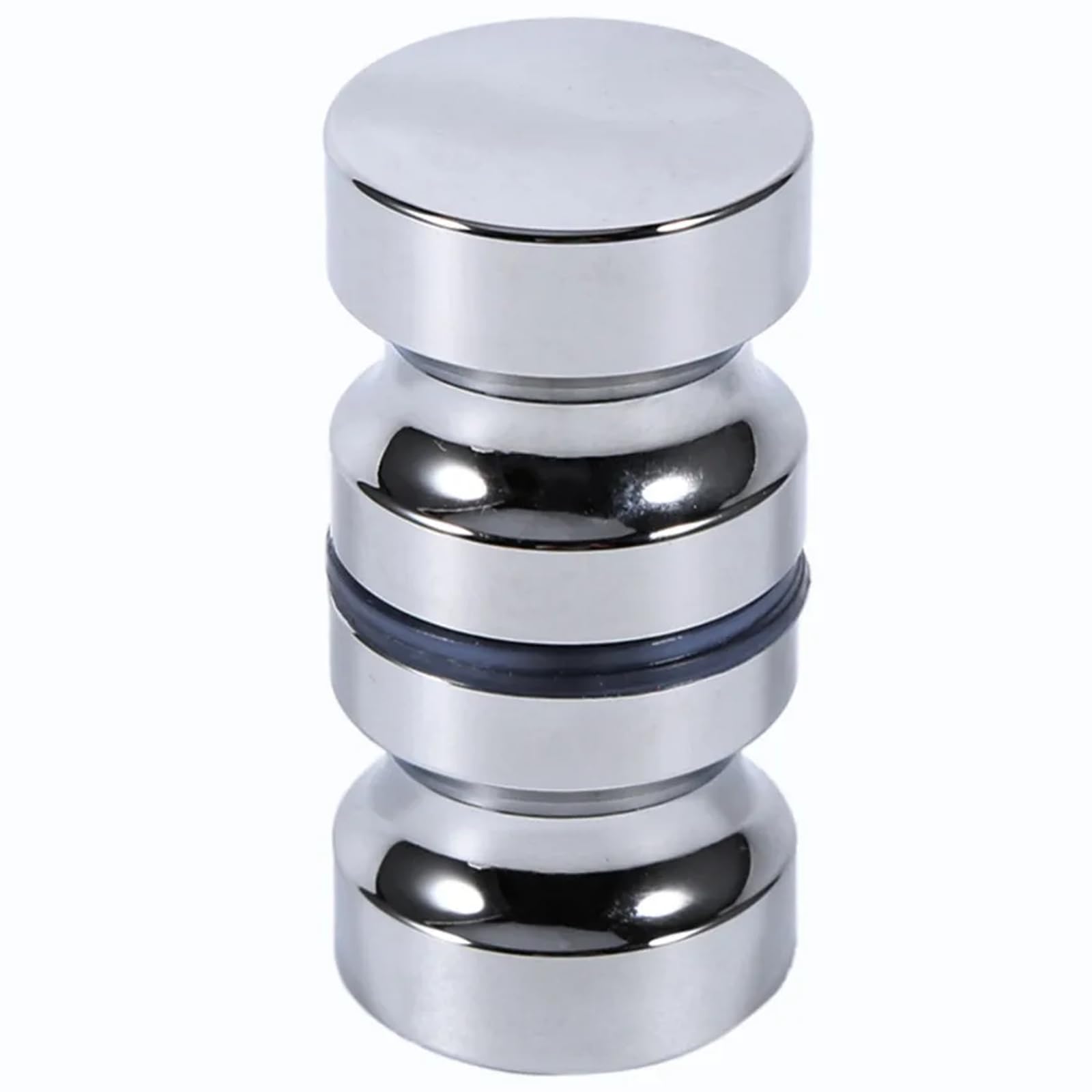Anhoer Shower Door Knob Bathroom Hower Door Handle Fits 8mm Hole Round Back-to-Back Door Handle Chrome-Plated Bath Door Knob for Shower Glass Door Bathroom