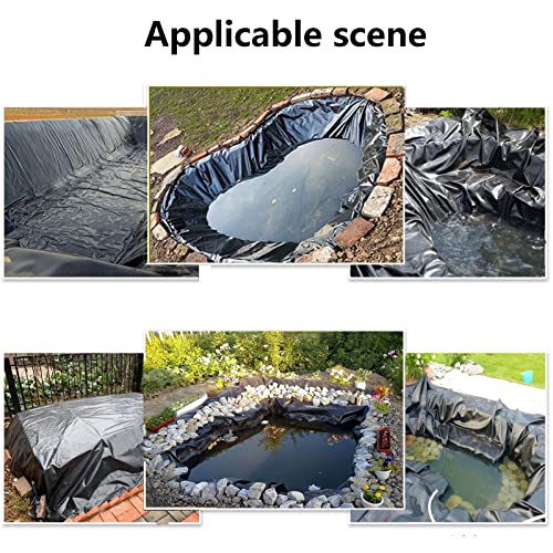 Telo per laghetto in EPDM 6x8 m, Resistente agli Strappi, Spessore 0,35 Mil, Impermeabile, per laghetti e Giochi d'Acqua Esterni, Telo da Giardino Resistente.