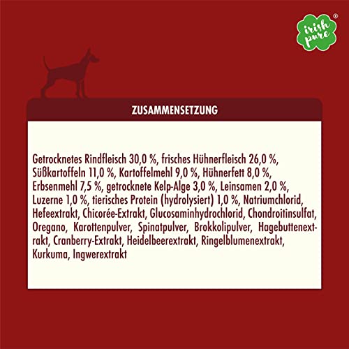 Irish Pure Trockenfutter für Erwachsene Hunde mit Weiderind 1,5 kg