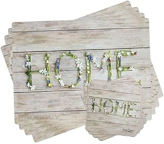 Set of 4 Placemats & 4 Coasters - Floral Home