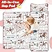 All-in-One Toddler Sleeping Mat – Personalized Nap Mat with Name, Attached Blanket & Pillow, Easy Roll for Daycare and Preschool, Ideal Gift for Boys and Girls, Cowboy, Horse Print