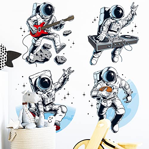 Astronauts Wall Decals, Removable Pvc Universe Space Wall Stickers For Bedroom Living Room Kid's Room Kindergarten, Art Window Door Cabinet Corridor Nasa Wall Decor Murals (Astronauts 1) #TOP2