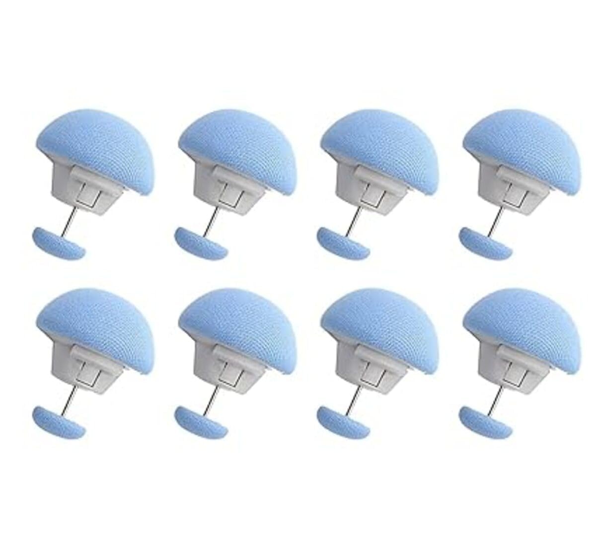 Quilt Fixing Pins Fabric Covered Button Tacks for Cushions Curtains Sofa Covers Upholstery Bedding Duvet Holder Push Pin Fasteners (Blue_8Pcs)-image-13