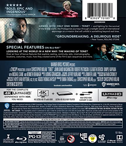 Tenet (4K Ultra HD + Blu-ray)