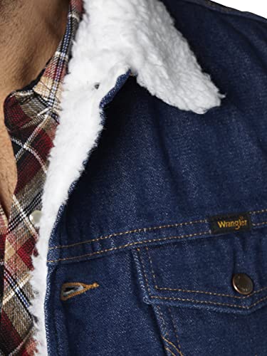 Wrangler Men's Sherpa Lined Denim Vest4