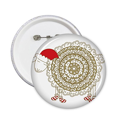 Badge rond mouton rigolo lot de pins XL à offrir comme cadeau de Noël original