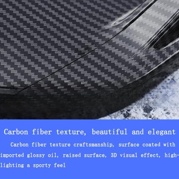 Universal car Modified Surround Front Lip Bumper Strip for Toyota Harrier 2017-2020, Guard Decorative Front Scoop, Carbon Fiber Texture + Carbon Fiber Texture