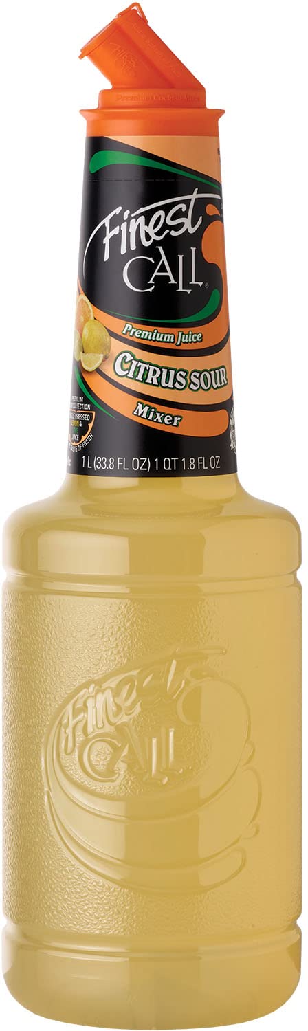 Finest Call Premium Juice Citrus Sour Drink Mix, Ready To Use, 1 Liter Bottle (33.8 Fl Oz) 3 Pack