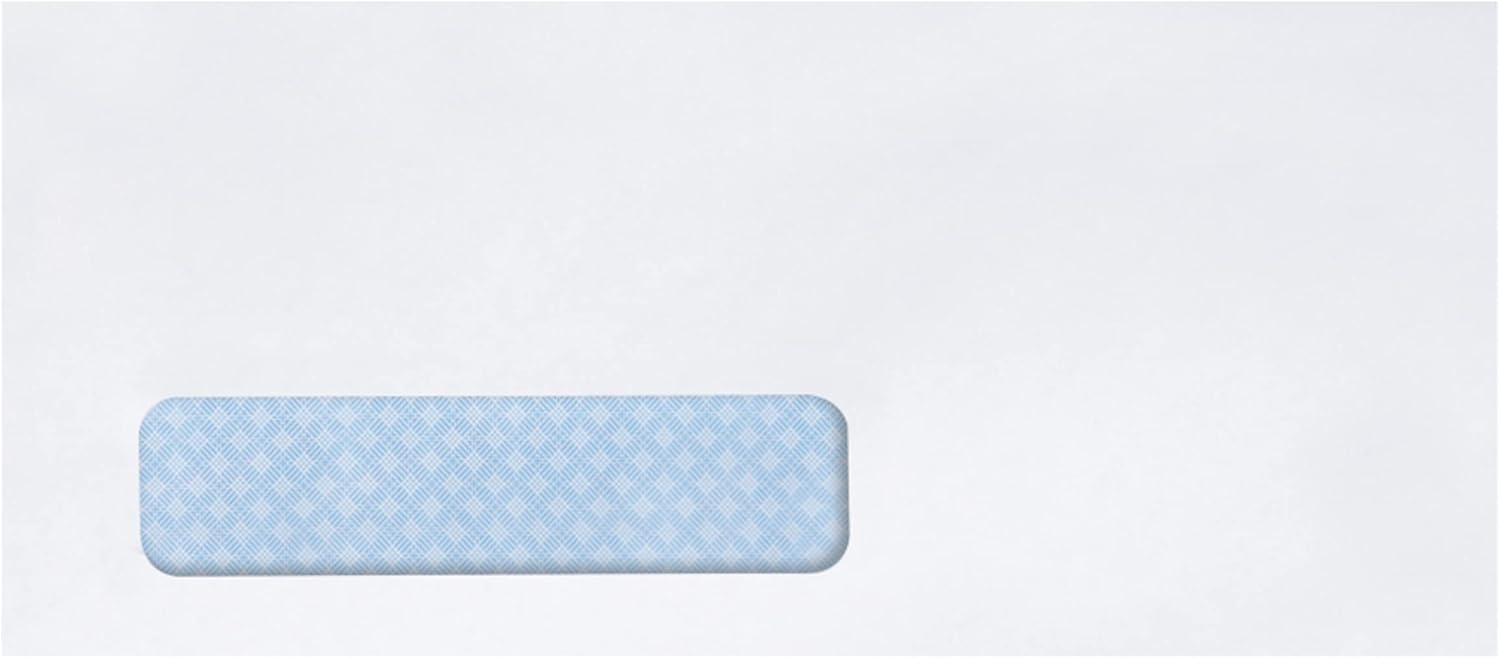 Quality Park® #10 Single Window Security Tint Envelopes, 4-1/8 x 9-1/2, Gummed, Diagonal Seams, 500 per Box (21412)